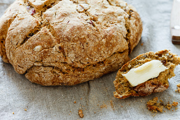 homemade wholegrain bread