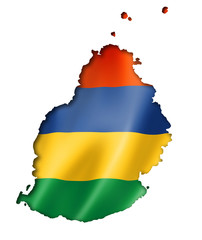 Mauritius flag map