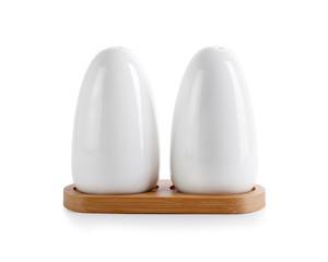 White salt and pepper shakers