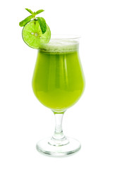Glass of cocktail isolated on white
