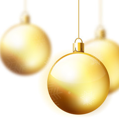 Gold Christmas balls