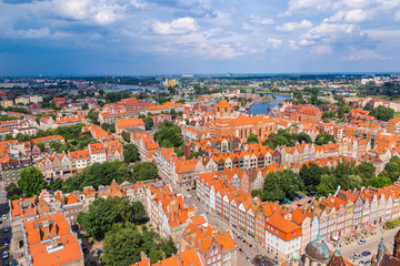 Fototapeta premium Gdansk, aerial view, Poland