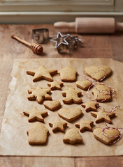 Freshly baked gingerbread cookies for Christmas
