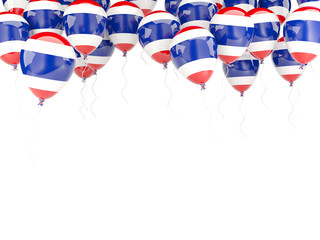 Balloon frame with flag of thailand