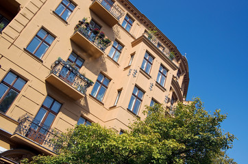 beautiful facade of an old house in Berlin