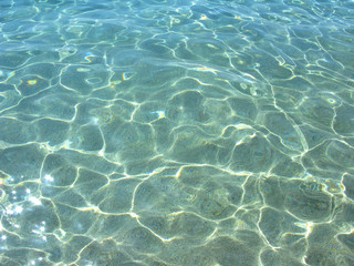 Clear boue water