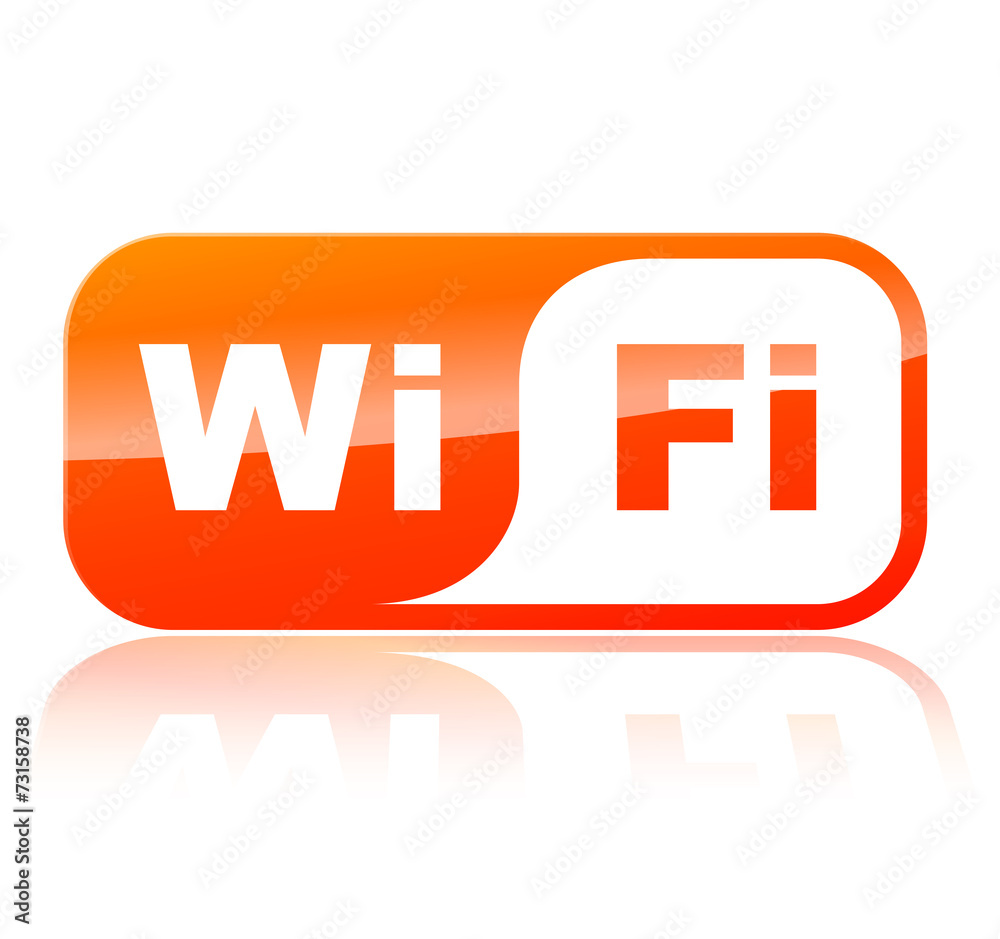 Poster wifi orange icon