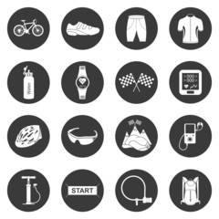 Vector Set of Icons Cycling