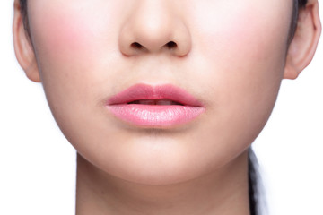 young woman with beautiful lips