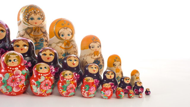 Matryoshka wooden dolls