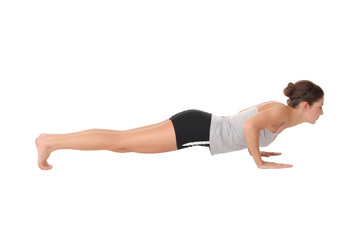 Obraz na płótnie Canvas woman training yoga