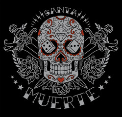 Day of the dead sugar skull graphic