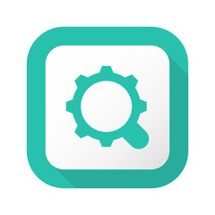 Flat Long Shadow Button - Vector 