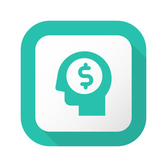 Flat Long Shadow Button - Vector 