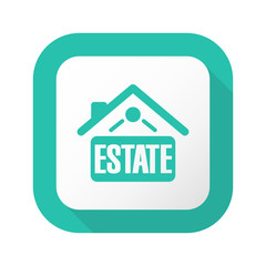 Flat Long Shadow Button - Vector 