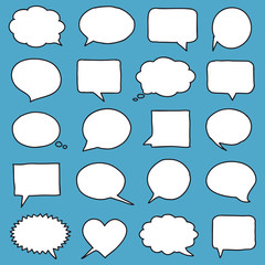 Fototapeta premium Hand-drawn speech bubbles