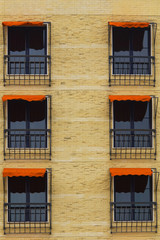 Facade of stylish modern building