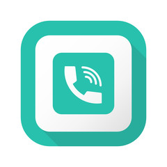 Flat Long Shadow Button - Vector 