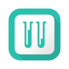 Flat Long Shadow Button - Vector 