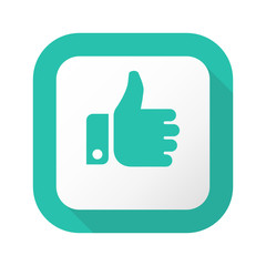 Flat Long Shadow Button - Vector 