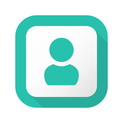 Flat Long Shadow Button - Vector 