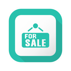 Flat Long Shadow Button - Vector 