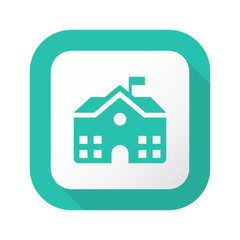 Flat Long Shadow Button - Vector 