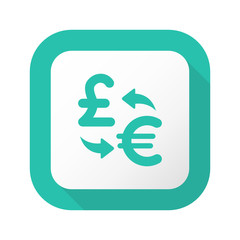 Flat Long Shadow Button - Vector 