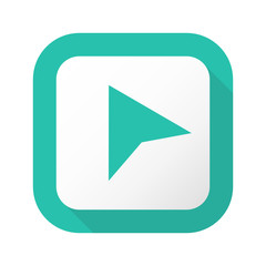 Flat Long Shadow Button - Vector 