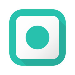 Flat Long Shadow Button - Vector 