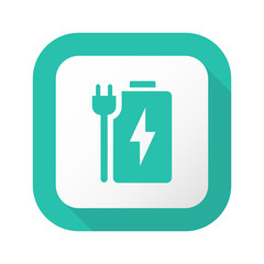 Flat Long Shadow Button - Vector 