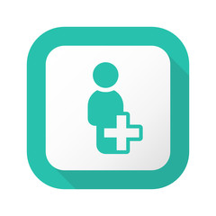 Flat Long Shadow Button - Vector 