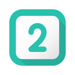 Flat Long Shadow Button - Vector 