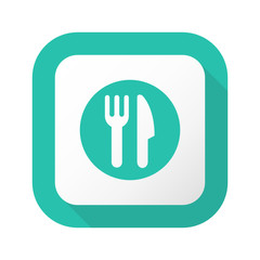 Flat Long Shadow Button - Vector 