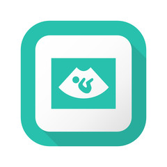 Flat Long Shadow Button - Vector 