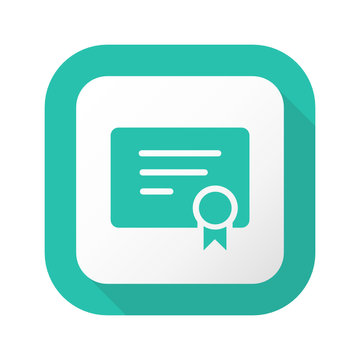 Flat Long Shadow Button - Vector 