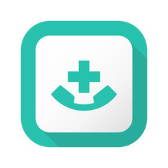 Flat Long Shadow Button - Vector 