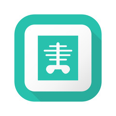 Obraz premium Flat Long Shadow Button - Vector 