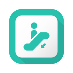 Flat Long Shadow Button - Vector 