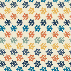 Vector Color abstract snowflake pattern