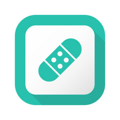 Flat Long Shadow Button - Vector 