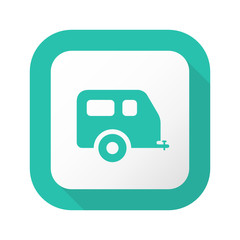 Flat Long Shadow Button - Vector 