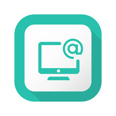 Flat Long Shadow Button - Vector 