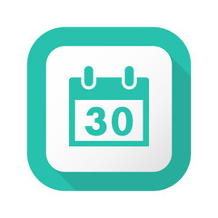 Flat Long Shadow Button - Vector 