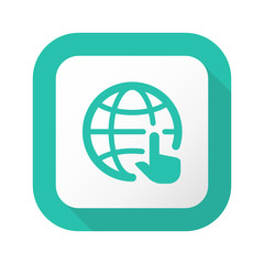 Flat Long Shadow Button - Vector 