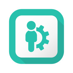 Flat Long Shadow Button - Vector 