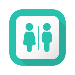 Flat Long Shadow Button - Vector 