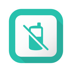 Flat Long Shadow Button - Vector 