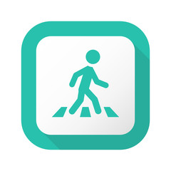 Flat Long Shadow Button - Vector 