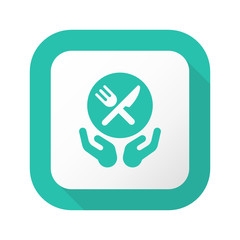 Flat Long Shadow Button - Vector 